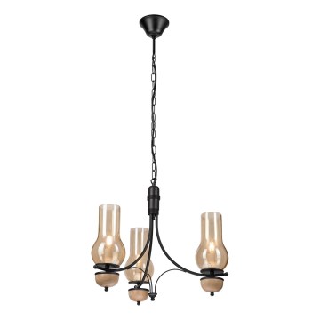 Brilagi - LED Hängeleuchte an Kette COTTAGE 3xE14/40W/230V Buche/braun