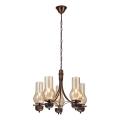 Brilagi - LED Hängeleuchte an Kette COTTAGE 5xE14/40W/230V Eiche/braun