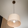 Brilagi - LED Hängeleuchte an Seil ANTHONY 1xE27/60W/230V Eiche Nussbaum/Beige