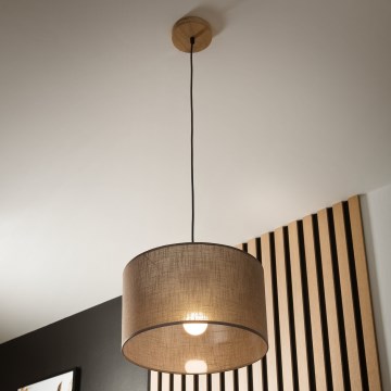 Brilagi - LED Hängeleuchte ANTHONY 1xE27/60W/230V Eiche/braun