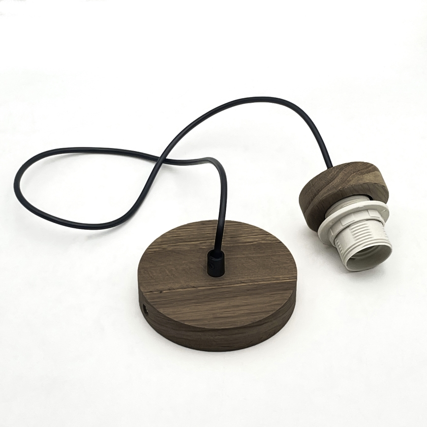 Brilagi - LED Hängeleuchte an Seil ANTHONY 1xE27/60W/230V Eiche Nussbaum/Beige