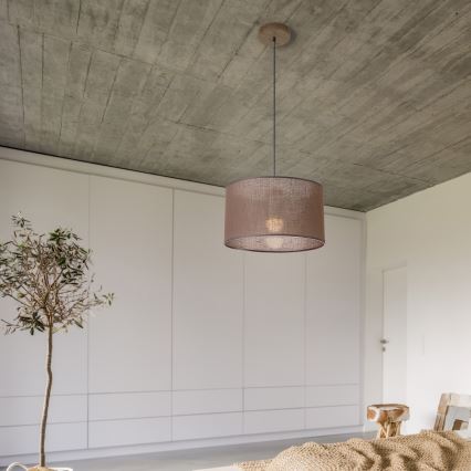 Brilagi - LED Hängeleuchte an Kabel ANTHONY 1xE27/60W/230V Eiche Nussbaum/Braun