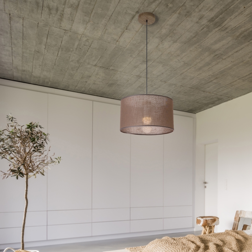 Brilagi - LED Hängeleuchte an Kabel ANTHONY 1xE27/60W/230V Eiche Nussbaum/Braun