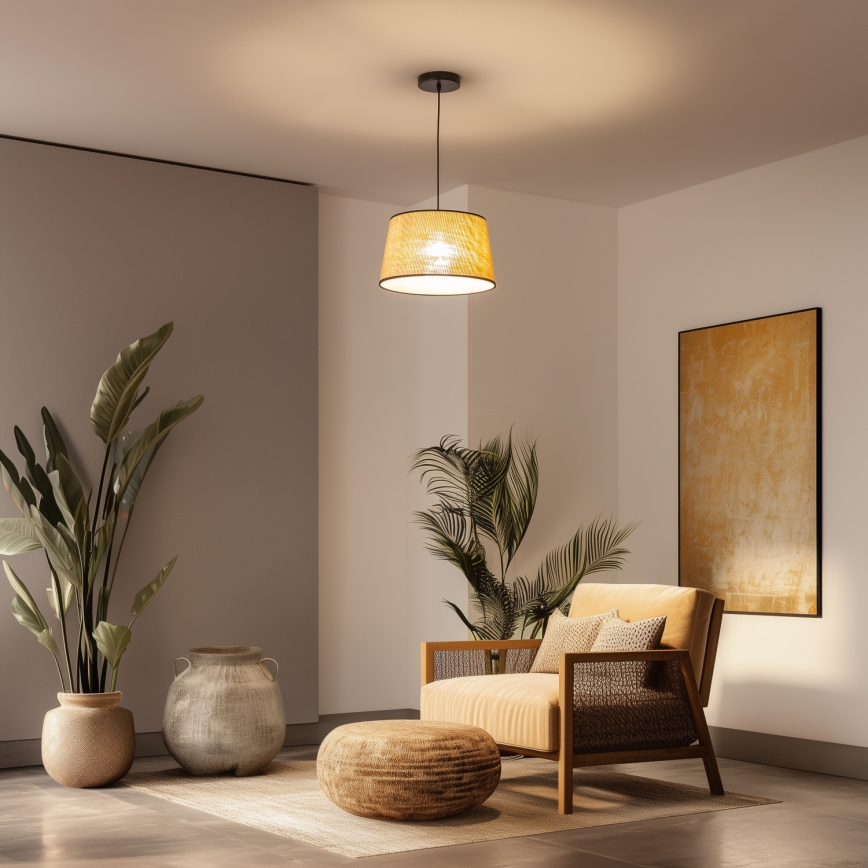 Brilagi - LED-Hängeleuchte CERIA mit Kabel 1xE27/40W/230V Ø 35 cm beige