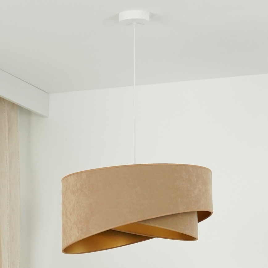 Brilagi - LED-Hängeleuchte LYRA 1xE27/15W/230V braun/golden