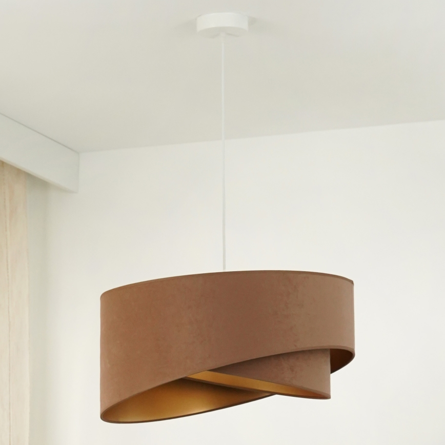 Brilagi - LED-Hängeleuchte LYRA 1xE27/15W/230V braun/golden