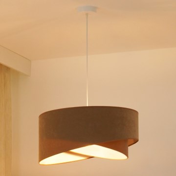 Brilagi - LED-Hängeleuchte LYRA 1xE27/15W/230V braun/weiß