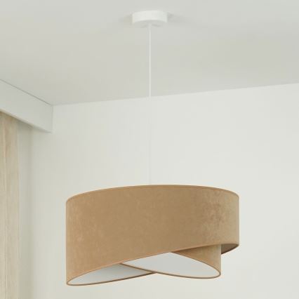 Brilagi - LED-Hängeleuchte LYRA 1xE27/15W/230V braun/weiß