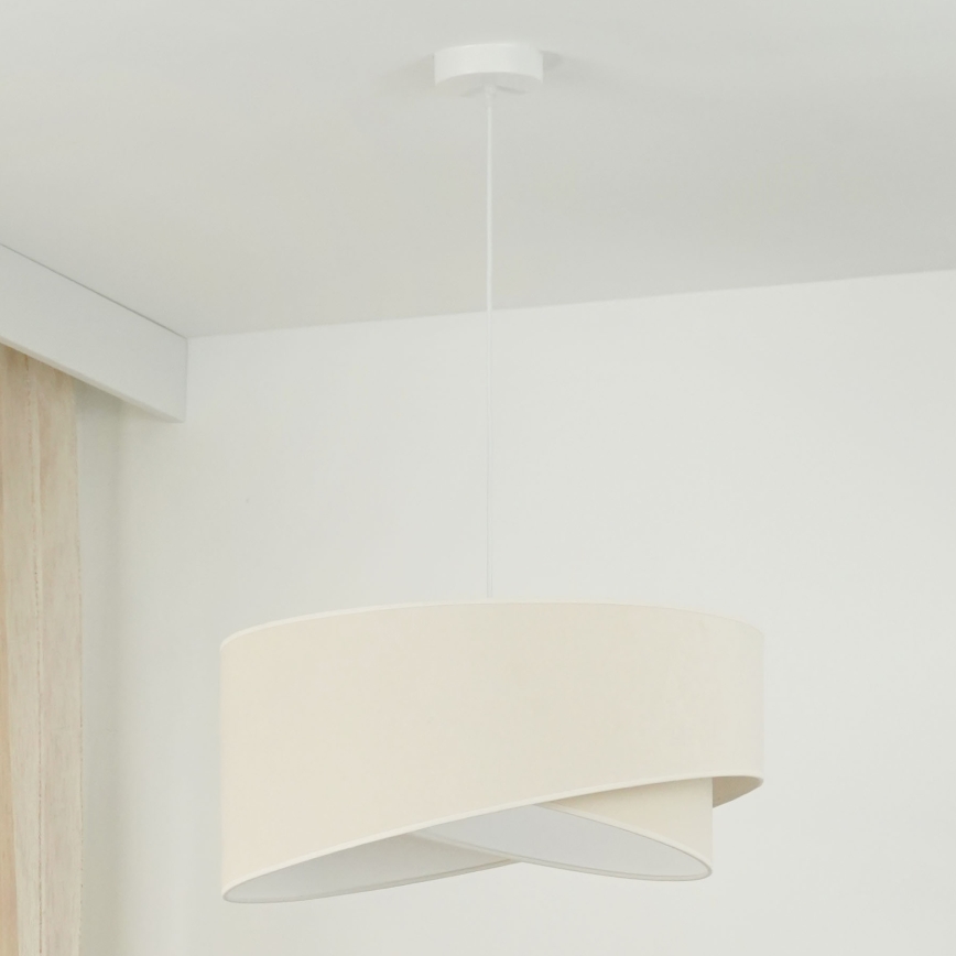 Brilagi - LED-Hängeleuchte LYRA 1xE27/15W/230V cremefarben/weiß