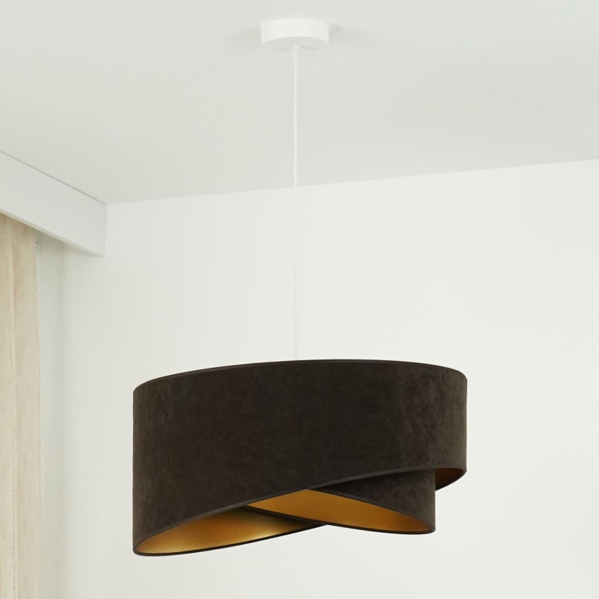Brilagi - LED-Hängeleuchte LYRA 1xE27/15W/230V dunkelbraun/golden