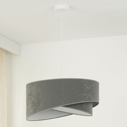 Brilagi - LED-Hängeleuchte LYRA 1xE27/15W/230V grau/weiß