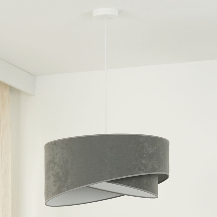Brilagi - LED-Hängeleuchte LYRA 1xE27/15W/230V grau/weiß