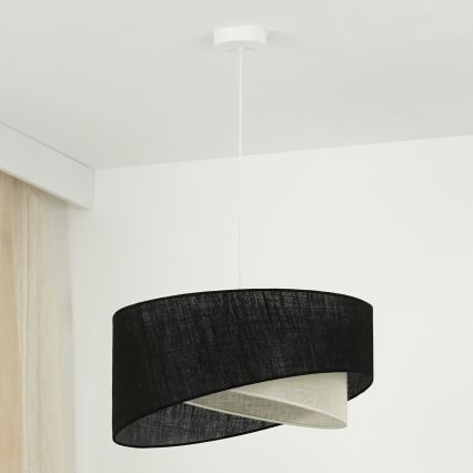 Brilagi - LED-Hängeleuchte LYRA 1xE27/15W/230V schwarz/cremefarben