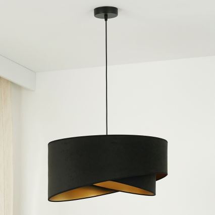Brilagi - LED-Hängeleuchte LYRA 1xE27/15W/230V schwarz/golden