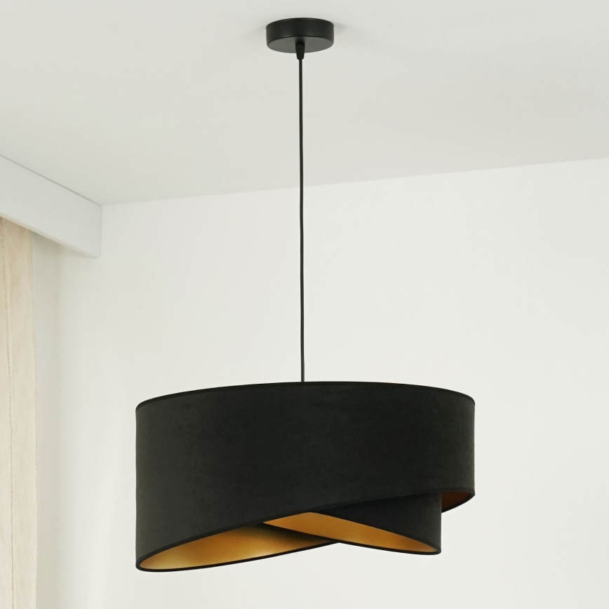Brilagi - LED-Hängeleuchte LYRA 1xE27/15W/230V schwarz/golden