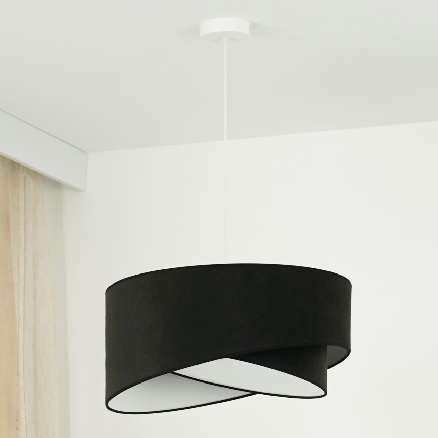 Brilagi - LED-Hängeleuchte LYRA 1xE27/15W/230V schwarz/weiß