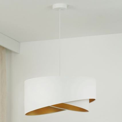Brilagi - LED-Hängeleuchte LYRA 1xE27/15W/230V weiß/golden