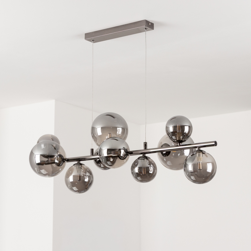 Brilagi - LED-Hängeleuchte MILLA 10xG9/3W/230V glänzendes Chrom/rauchig