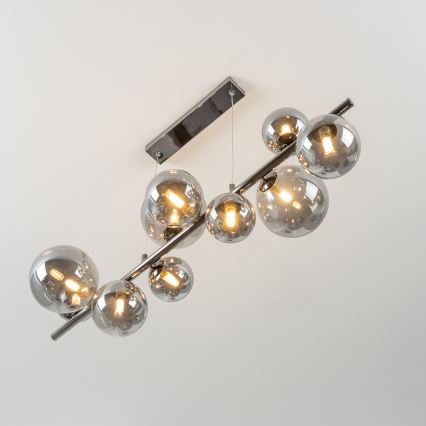 Brilagi - LED-Hängeleuchte MILLA 10xG9/3W/230V glänzendes Chrom/rauchig