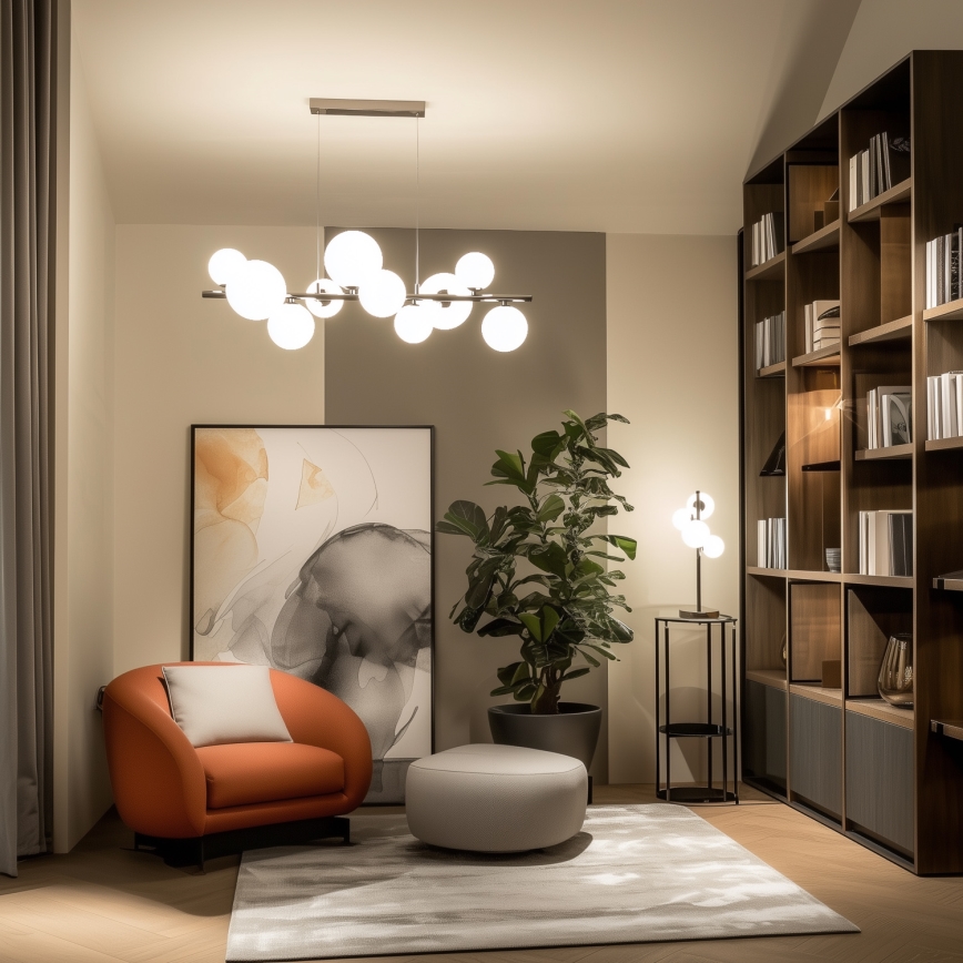 Brilagi - LED-Hängeleuchte MILLA 10xG9/3W/230V glänzendes Chrom/weiß