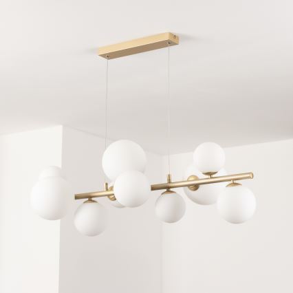 Brilagi - LED-Hängeleuchte MILLA 10xG9/3W/230V golden/weiß