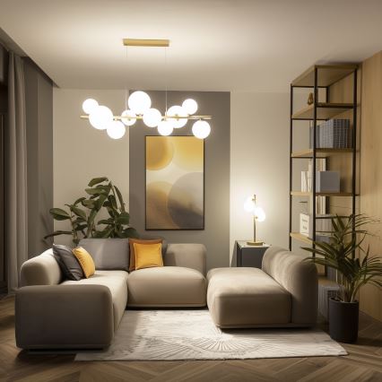 Brilagi - LED-Hängeleuchte MILLA 10xG9/3W/230V golden/weiß