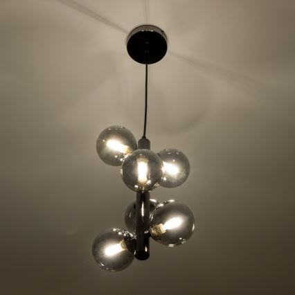 Brilagi - LED-Hängeleuchte MILLA 6xG9/3W/230V glänzendes Chrom/rauchig