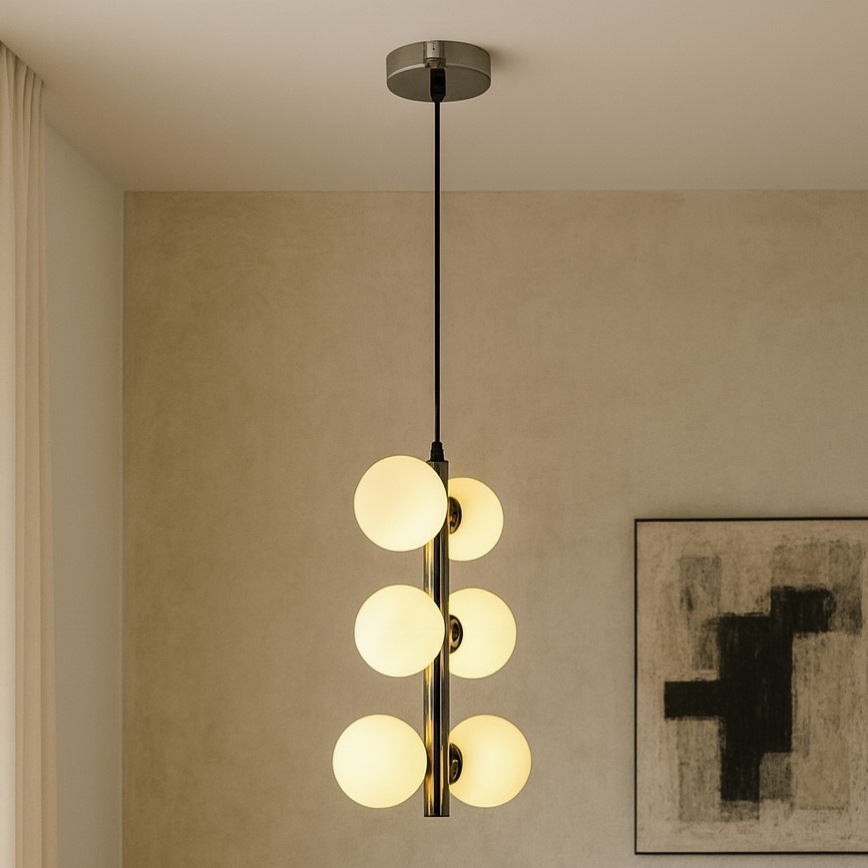 Brilagi - LED-Hängeleuchte MILLA 6xG9/3W/230V glänzendes Chrom/weiß