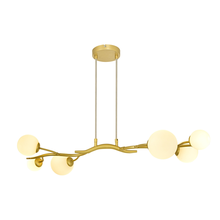 Brilagi - LED-Hängeleuchte MISTEL 6xG9/3W/230V golden/weiß