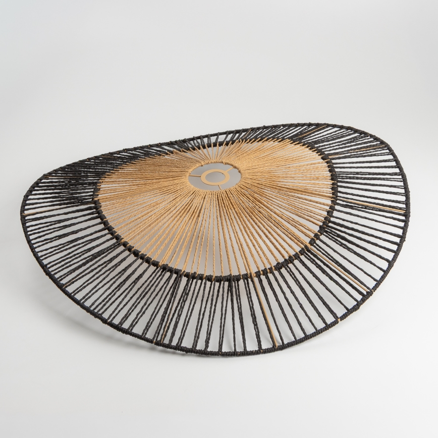 Brilagi - LED-Hängeleuchte mit Kabelaufhängung CERIA BOHO 1xE27/40W/230V Ø 80 cm schwarz/braun