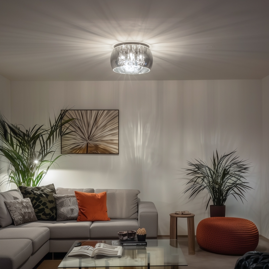 Brilagi - LED Kristall-Deckenleuchte JEWEL 5xG9/42W/230V