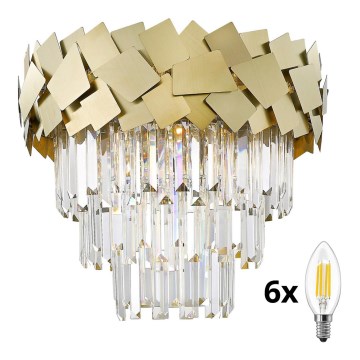 Brilagi - LED-Kristall-Deckenleuchte MIRAGE 6xE14/40W/230V Ø 48 cm