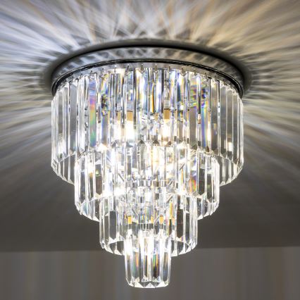 Brilagi - LED Kristall-Deckenleuchte MOZART 5xE14/40W/230V glänzendes Chrom