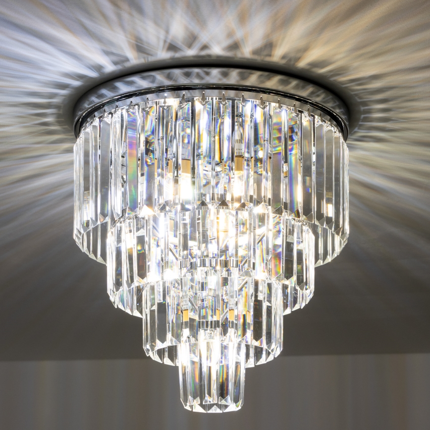 Brilagi - LED Kristall-Deckenleuchte MOZART 5xE14/40W/230V glänzendes Chrom