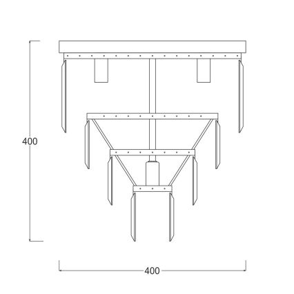 Brilagi - LED-Kristall-Deckenleuchte MOZART 5xE14/40W/230V Ø 40 cm, goldfarben