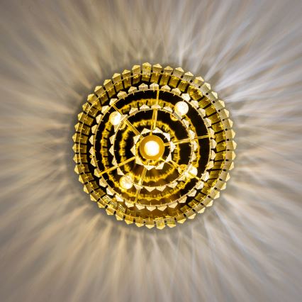 Brilagi - LED Kristall-Deckenleuchte MOZART 5xE14/40W/230V golden