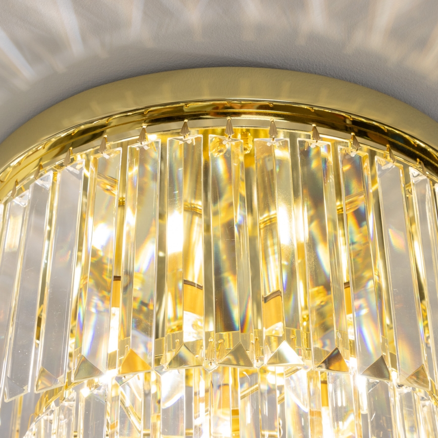 Brilagi - LED Kristall-Deckenleuchte MOZART 5xE14/40W/230V golden
