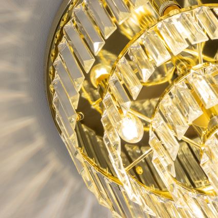Brilagi - LED Kristall-Deckenleuchte MOZART 5xE14/40W/230V golden