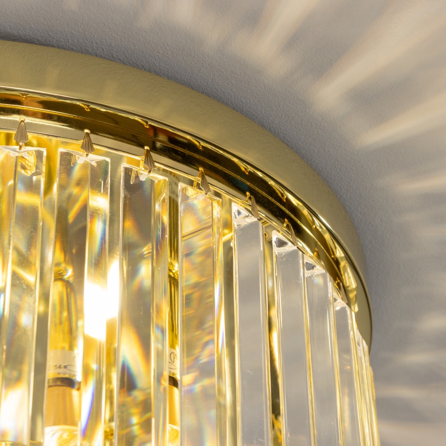 Brilagi - LED Kristall-Deckenleuchte MOZART 5xE14/40W/230V golden