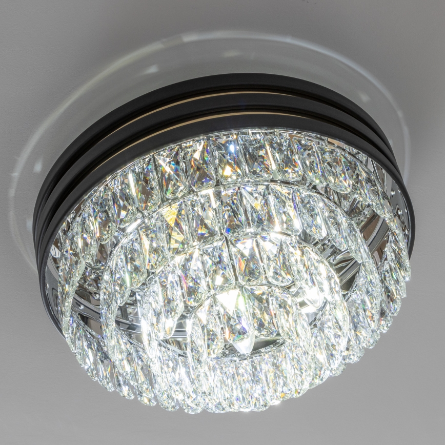 Brilagi - LED Kristall-Deckenleuchte VELURE 5xE14/40W/230V schwarz