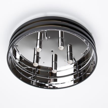 Brilagi - LED Kristall-Deckenleuchte VELURE 5xE14/40W/230V schwarz