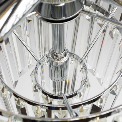 Brilagi - LED Kristall-Kronleuchter an Kette MOZART 5xE14/40W/230V glänzendes Chrom