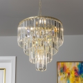 Brilagi - LED Kristall-Kronleuchter an Kette MOZART 5xE14/40W/230V golden