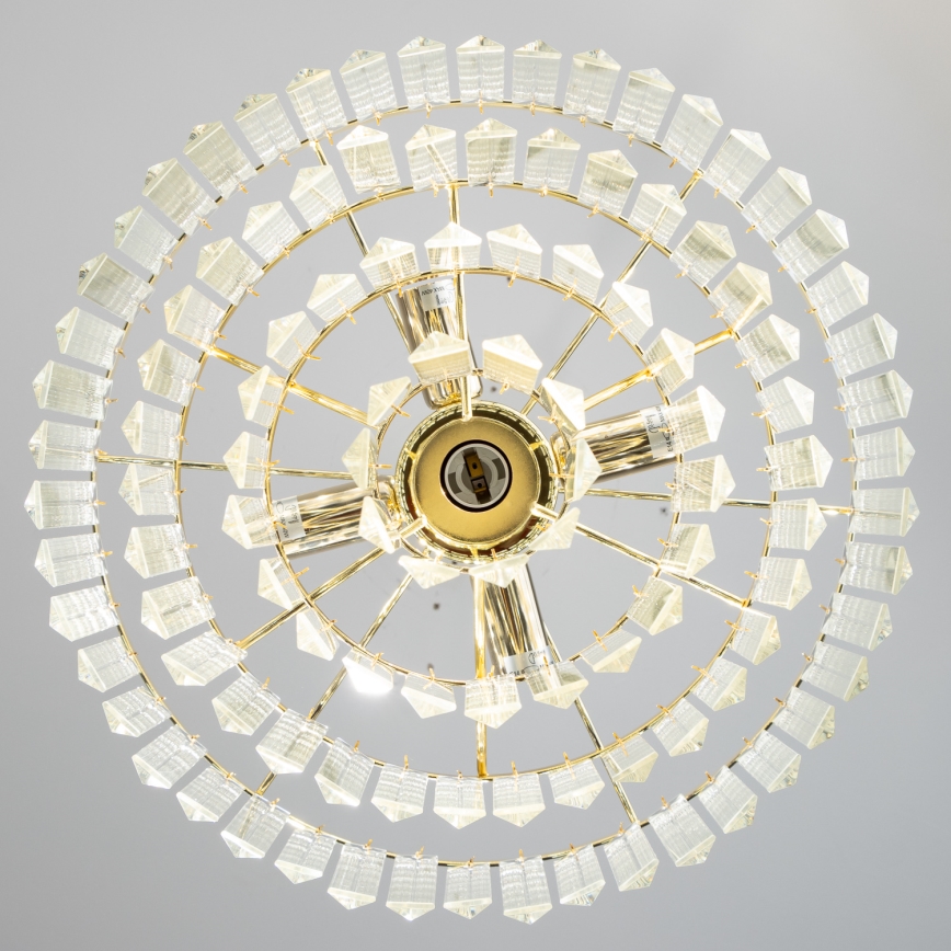 Brilagi - LED Kristall-Kronleuchter an Kette MOZART 5xE14/40W/230V golden