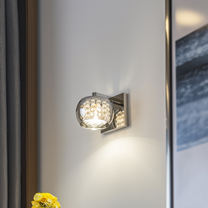Brilagi - LED Kristall-Wandleuchte JEWEL 1xG9/42W/230V