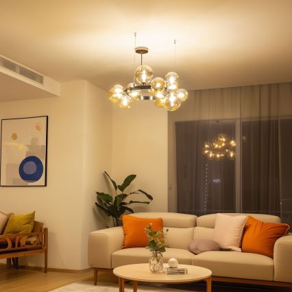 Brilagi - LED-Kronleuchter an Aufhängung MILLA 15xG9/3W/230V glänzendes Chrom/golden