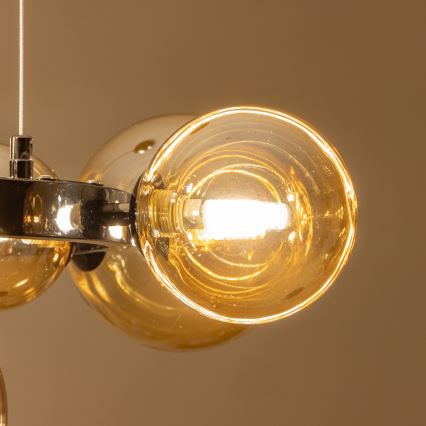 Brilagi - LED-Kronleuchter an Aufhängung MILLA 15xG9/3W/230V glänzendes Chrom/golden