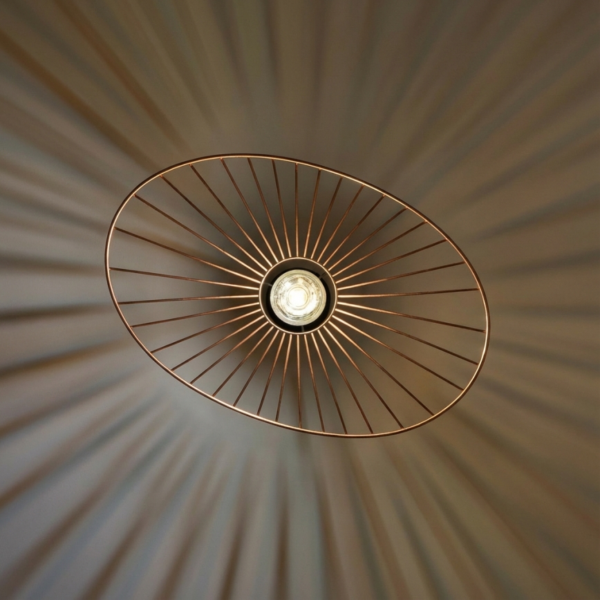 Brilagi - LED-Pendelleuchte an Drahtseil CERIA WIRE 1xE27/40W/230V 40x56 cm Bronze