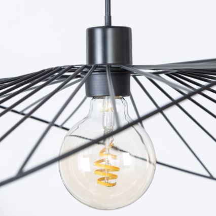 Brilagi - LED-Pendelleuchte an Drahtseil CERIA WIRE 1xE27/40W/230V 60x80 cm schwarz