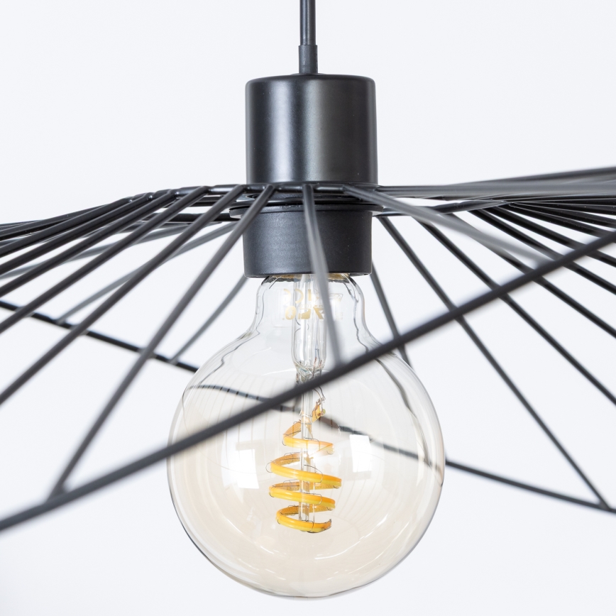 Brilagi - LED-Pendelleuchte an Drahtseil CERIA WIRE 1xE27/40W/230V 60x80 cm schwarz